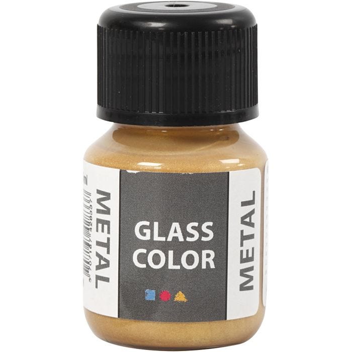 Colore metallico per vetro, oro, 30 ml/ 1 bott.