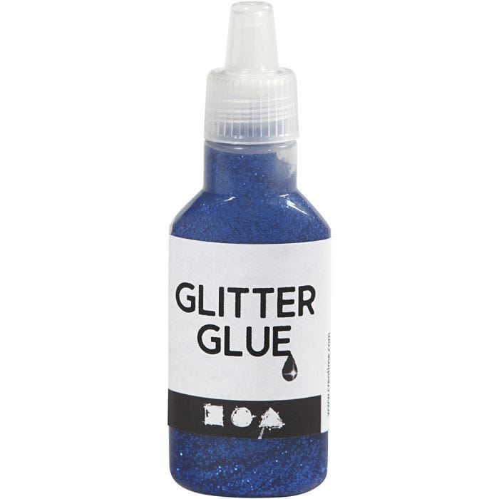Colla glitter, blu scuro, 25 ml/ 1 bott.