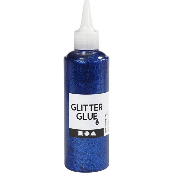 Colla glitter, blu scuro, 118 ml/ 1 bott.