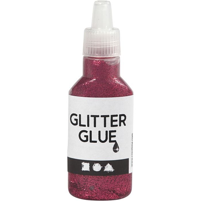Colla glitter, rosa, 25 ml/ 1 bott.