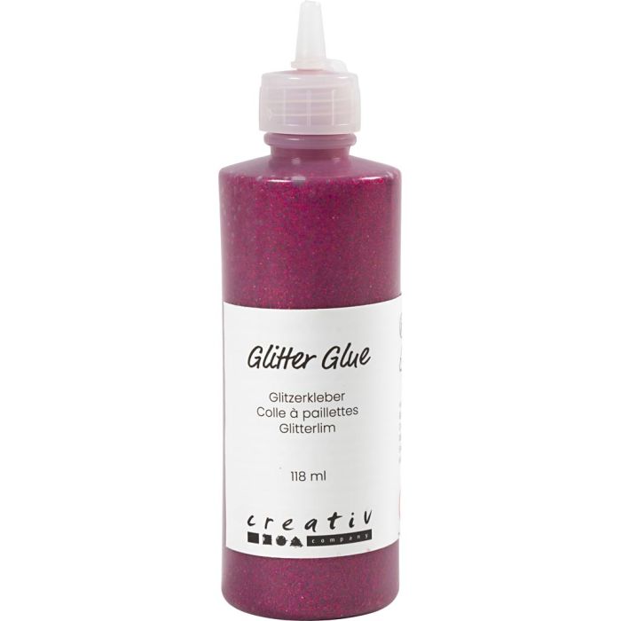 Colla glitter, rosa, 118 ml/ 1 bott.