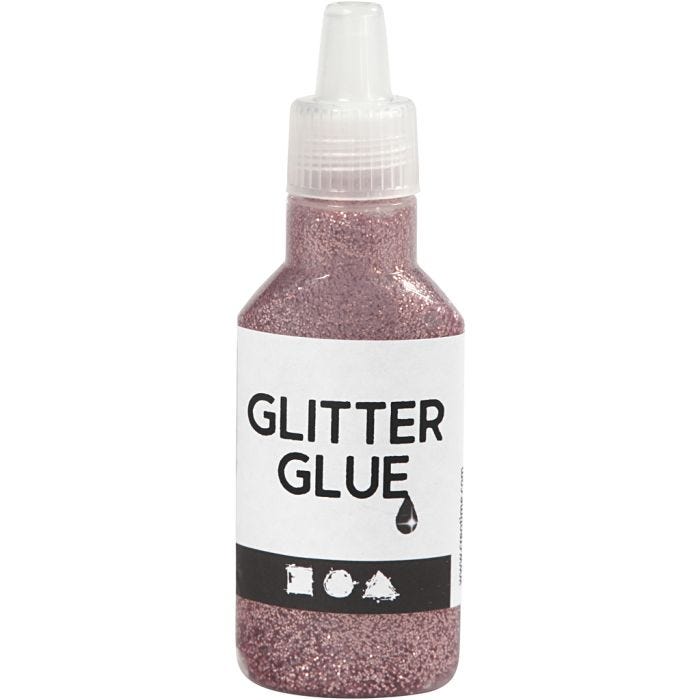Colla glitter, rosato, 25 ml/ 1 bott.