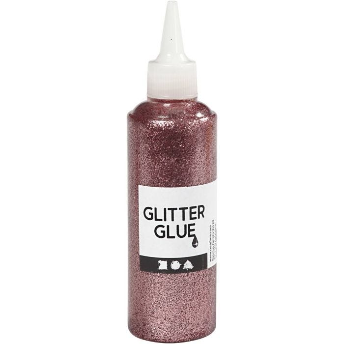 Colla glitter, rosato, 118 ml/ 1 bott.