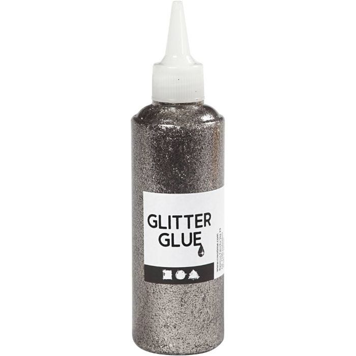 Colla glitter, argento, 118 ml/ 1 bott.