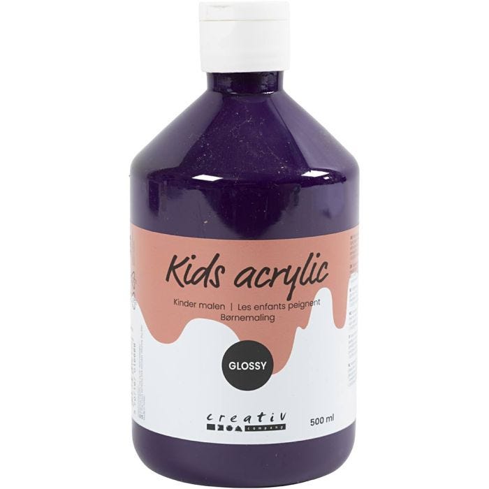 Colore Acrilico Lucido, violetto, 500ml/ 1 bott.