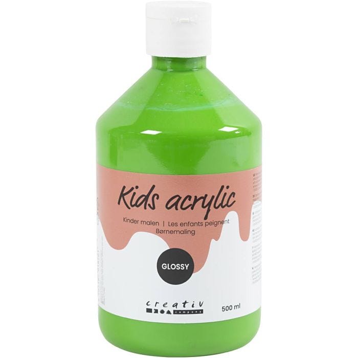 Colore Acrilico Lucido, verde chiaro, 500 ml/ 1 bott.