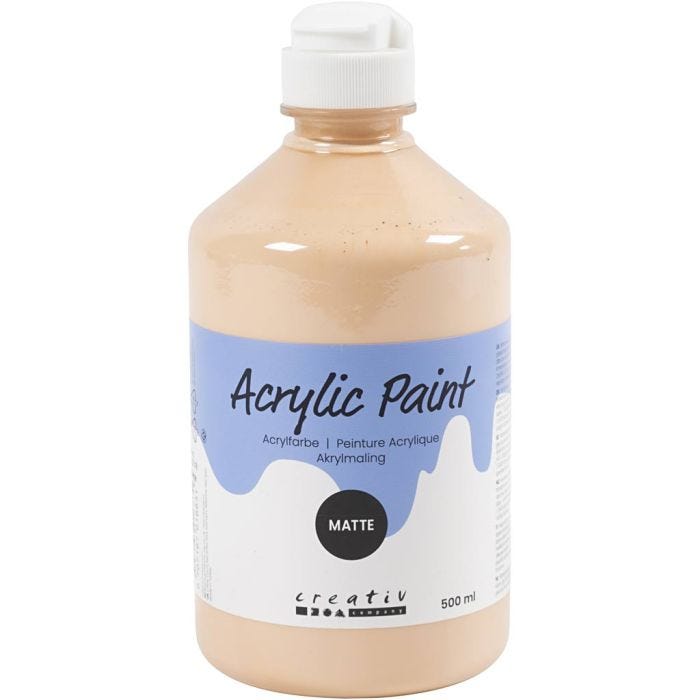 Colore Acrilio Opaco, rosa chiaro, 500ml/ 1 bott.