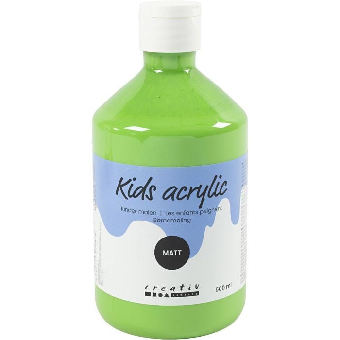 Colore Acrilio Opaco, verde chiaro, 500 ml/ 1 bott.