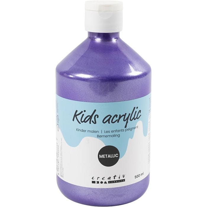 Colore Acrilio Metallizzato, metallico, violetto, 500 ml/ 1 bott.