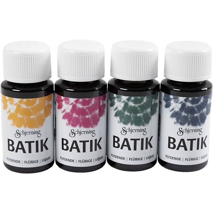 Tinta per tessuto, blu navy, verde, rosa, giallo grano, 4x50 ml/ 1 conf.