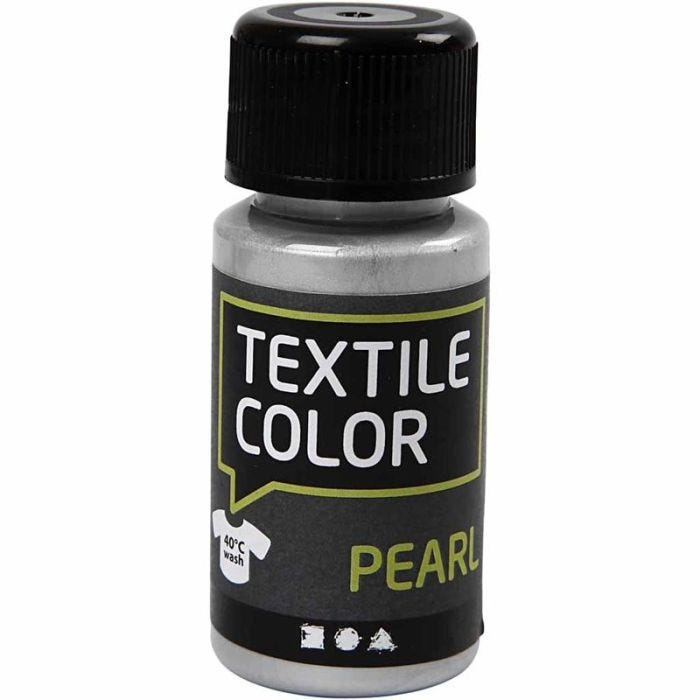 Colore per tessuti, madreperla, argento, 50 ml/ 1 bott.