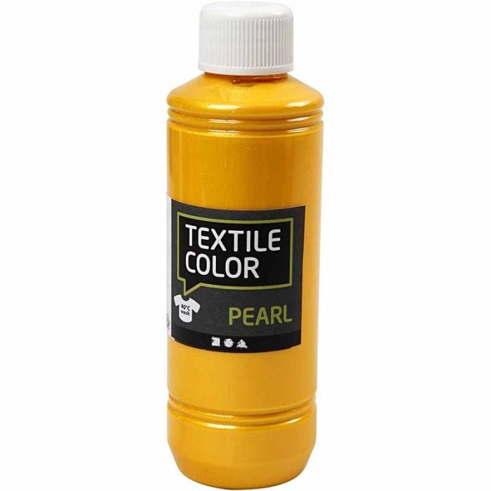 Colore per tessuti, madreperla, giallo, 250 ml/ 1 bott.