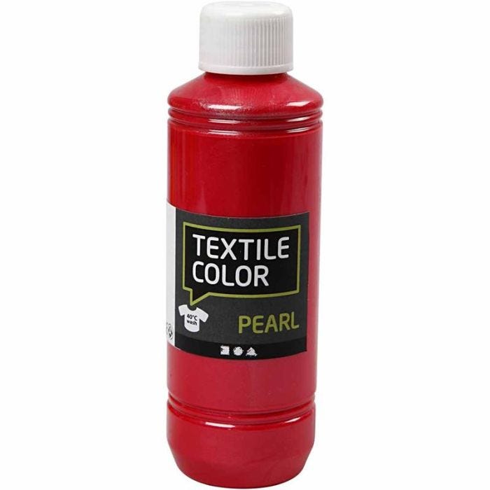 Colore per tessuti, madreperla, rosso, 250 ml/ 1 bott.