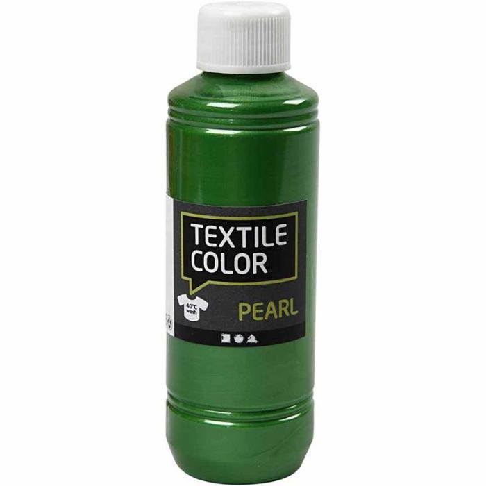 Colore per tessuti, madreperla, verde brillante, 250 ml/ 1 bott.