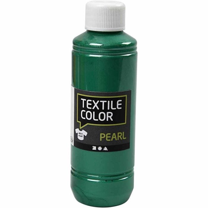Colore per tessuti, madreperla, verde, 250 ml/ 1 bott.