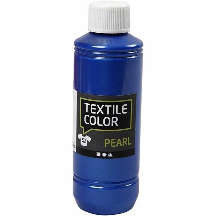 Colore per tessuti, madreperla, blu, 250 ml/ 1 bott.