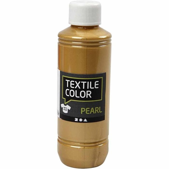Colore per tessuti, madreperla, oro, 250 ml/ 1 bott.