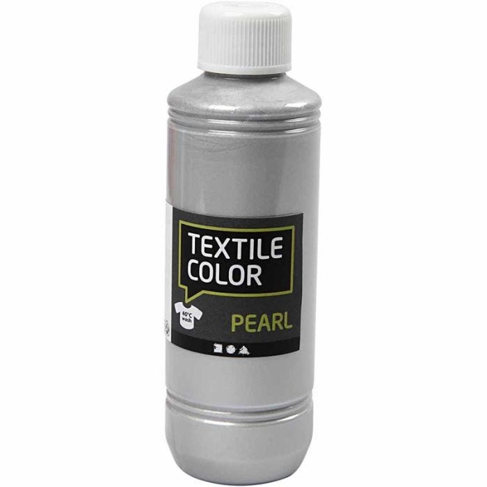 Colore per tessuti, madreperla, argento, 250 ml/ 1 bott.