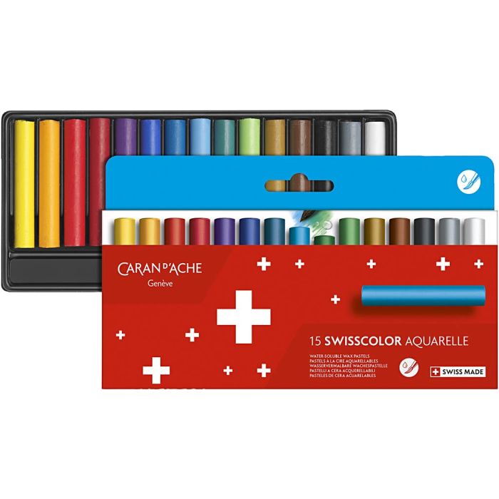 CARAN D’ACHE Neocolor II, Junior, L: 5 cm, spess. 8,5 mm, colori asst., 15 pz/ 1 conf.