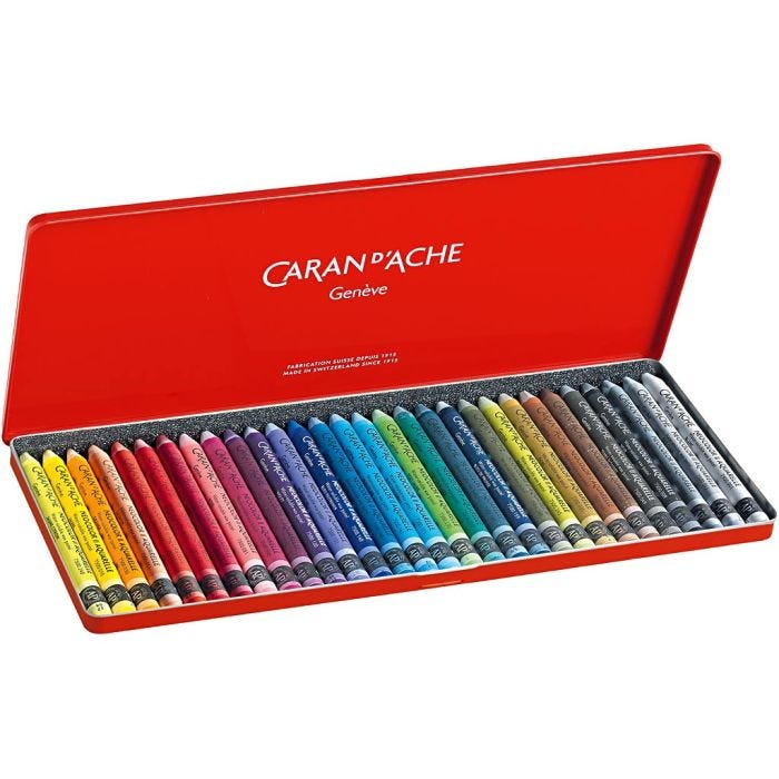 CARAN D’ACHE Neocolor II, L: 10 cm, spess. 8,5 mm, colori asst., 30 pz/ 1 conf.