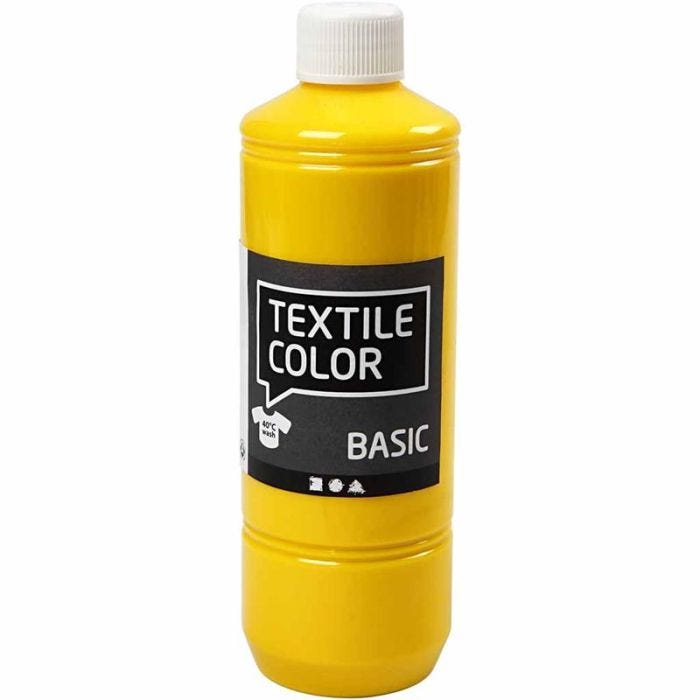 Colore per tessuti, giallo primario, 500 ml/ 1 bott.
