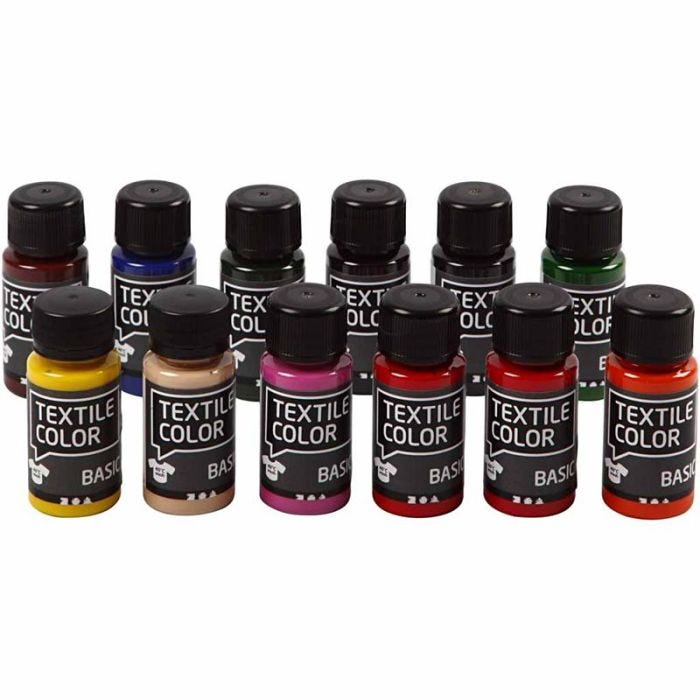 Colore per tessuti, 12x50 ml/ 1 conf.