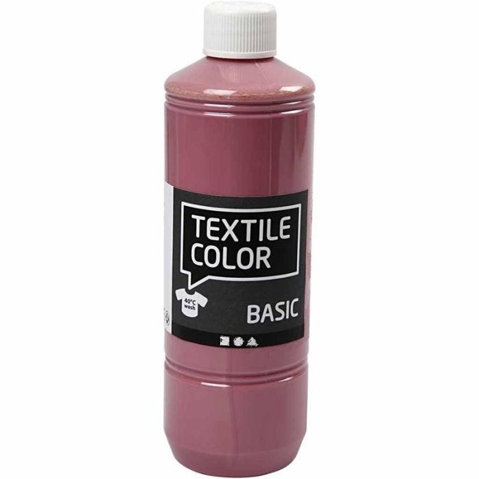 Colore per tessuti, rosato scuro, 500 ml/ 1 bott.