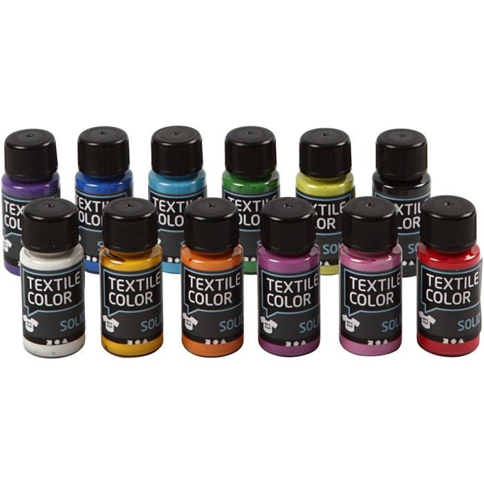 Base per tessuti, opaca, colori asst., 12x50 ml/ 1 conf.