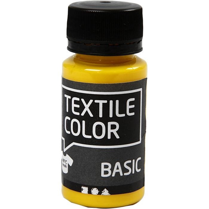 Colore per tessuti, giallo primario, 50 ml/ 1 bott.