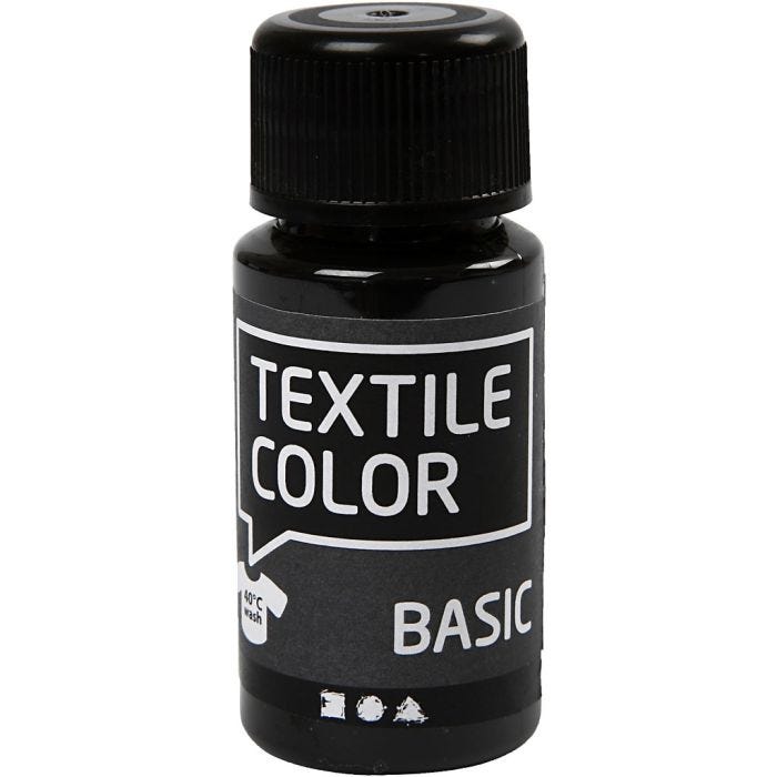 Colore per tessuti, nero, 50 ml/ 1 bott.