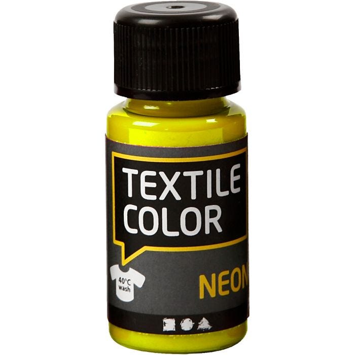 Colore per tessuti, giallo neon, 50 ml/ 1 bott.