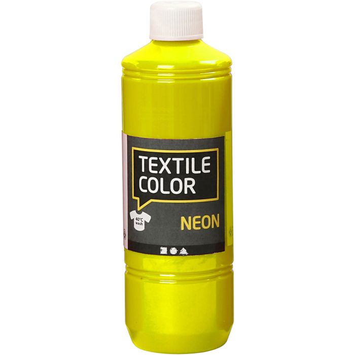 Colore per tessuti, giallo neon, 500 ml/ 1 bott.