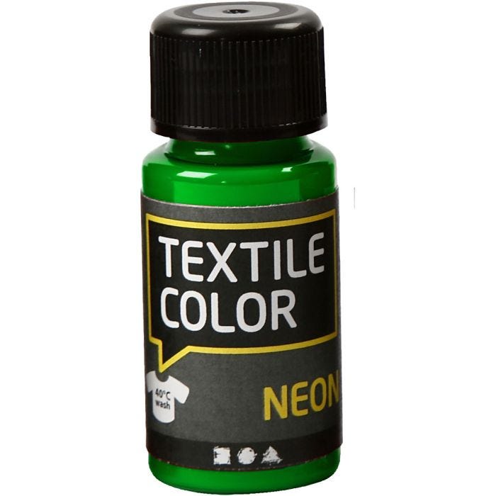 Colore per tessuti, verde neon, 50 ml/ 1 bott.