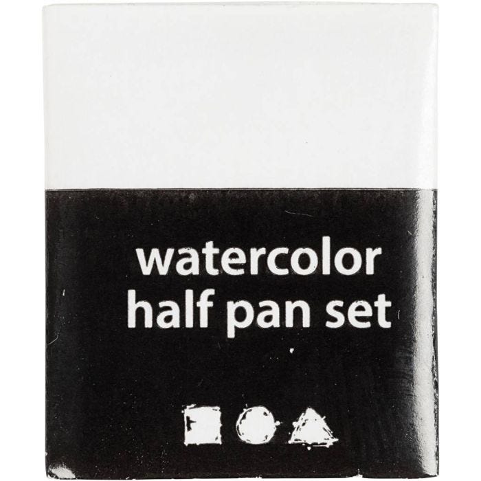 Acquerelli, ½-pan, misura 10x15x20 mm, bianco, 1 pz