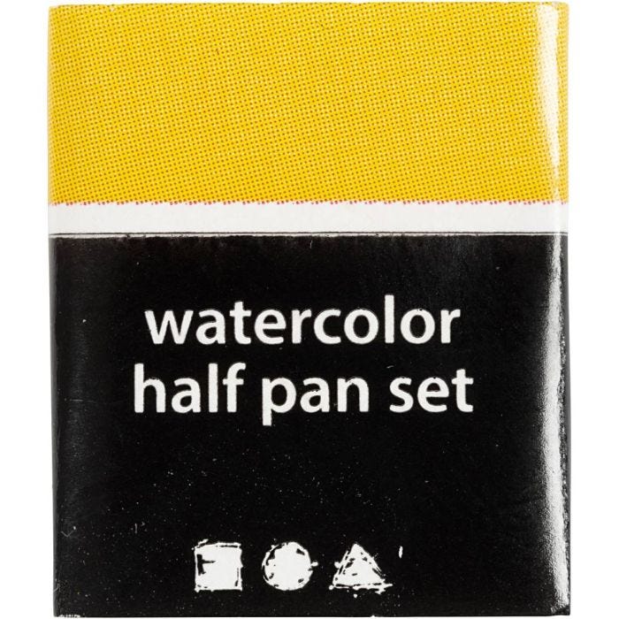 Acquerelli, ½-pan, misura 10x15x20 mm, giallo chiaro, 1 pz