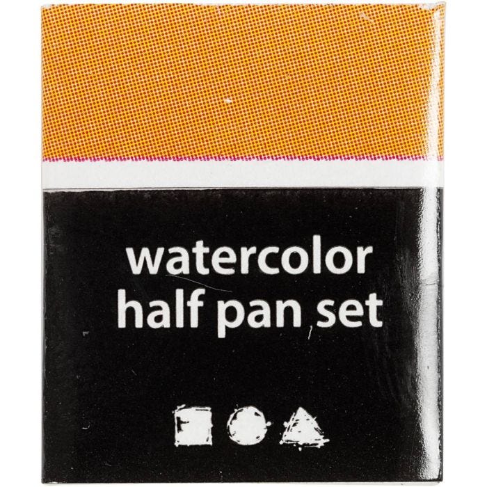 Acquerelli, ½-pan, misura 10x15x20 mm, giallo scuro, 1 pz