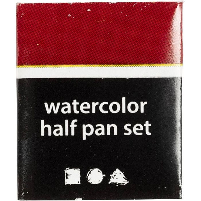 Acquerelli, ½-pan, misura 10x15x20 mm, rosso scuro, 1 pz