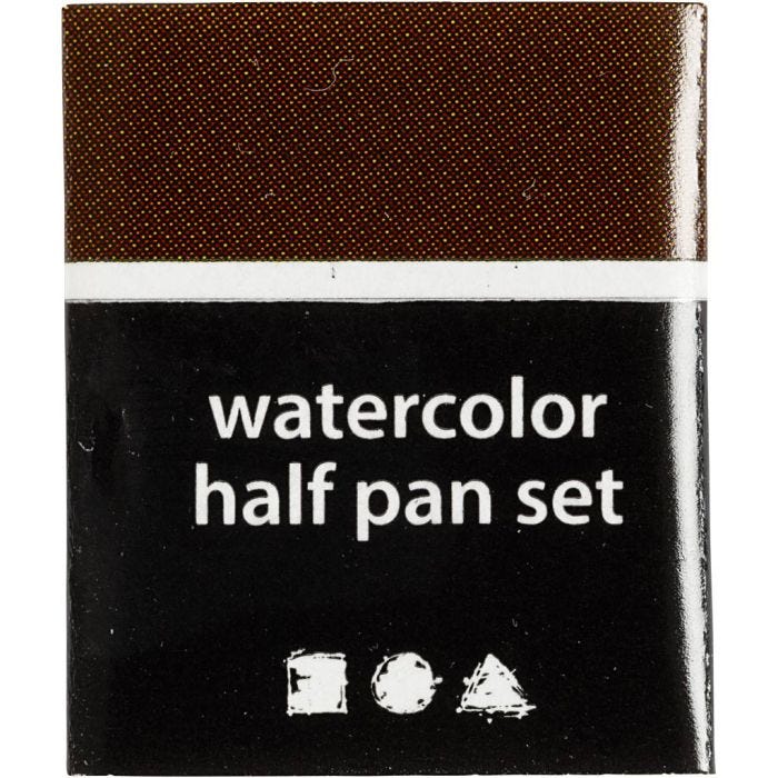 Acquerelli, ½-pan, misura 10x15x20 mm, marrone, 1 pz