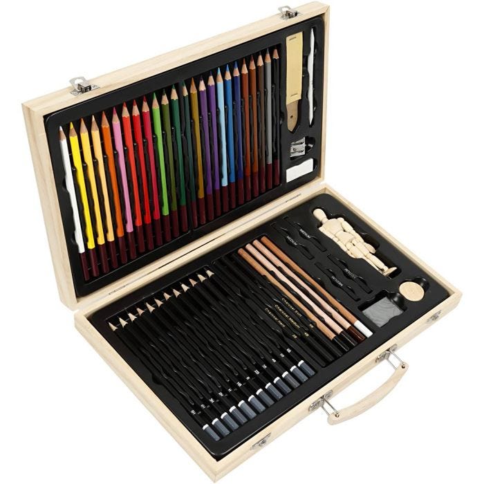 Set da disegno, colori asst., 1 pz