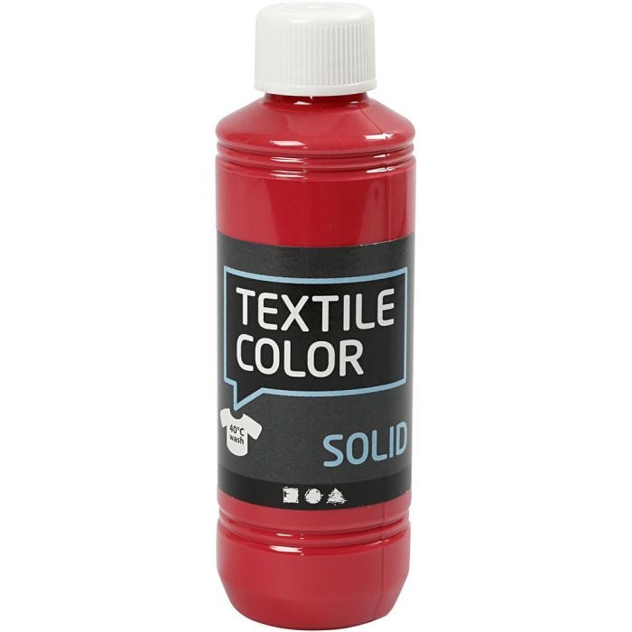 Base per tessuti, opaca, rosso, 250 ml/ 1 bott.