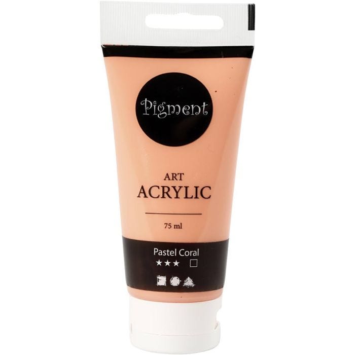 Pittura Acrilia, semi-lucido, opaca, rosa chiaro, 75 ml/ 1 bott.