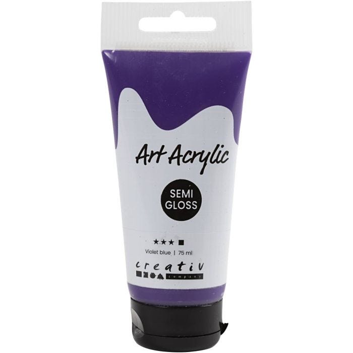 Pittura Acrilia, semi-lucido, opaca, viola blu, 75 ml/ 1 bott.