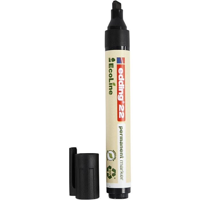Marcatori Edding EcoLine 22, dim. 22, ampiezza tratto 1x5 mm, nero, 1 pz