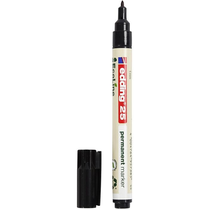 Pennarello Edding EcoLine 25, dim. 25, ampiezza tratto 1 mm, nero, 1 pz
