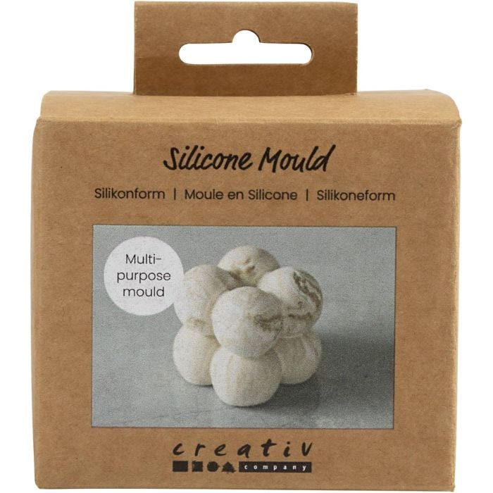 Stampo in Silicone, Quadrato con bolle, H: 4 cm, diam 4 cm, L: 4 cm, 1 pz/ 1 conf.