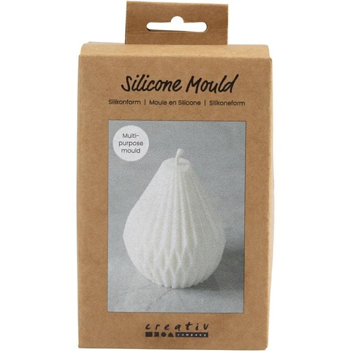 Stampo in Silicone, Forma a goccia scanalata, H: 8 cm, diam 7 cm, 1 pz/ 1 conf.