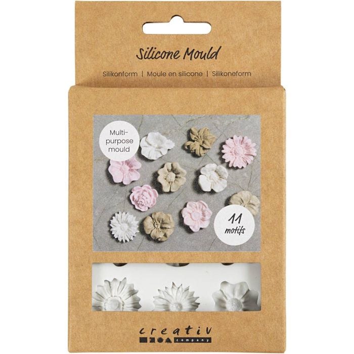 Stampo in silicone, Margherite, H: 0,5 cm, L: 2-2,5 cm, 1 pz
