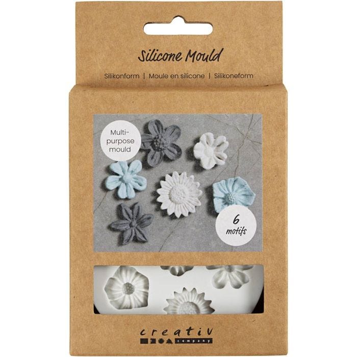 Stampo in silicone, Fiore, H: 0,5 cm, L: 1,5-2,5 cm, 1 pz