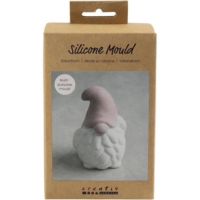 Stampo in Silicone, Babbo Natale, H: 10 cm, L: 6,5 cm, trasparente opaco, 1 pz/ 1 conf.