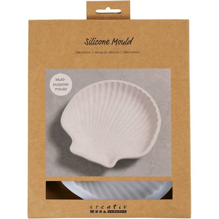 Stampo in silicone, Guscio di cozza, H: 2,5 cm, L: 14,5 cm, L: 14 cm, 1 pz